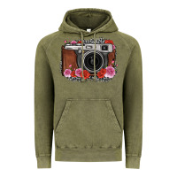Vintage Olive rose grey leopard vintage camera Vintage Hoodie - FaDigitalArtStudio