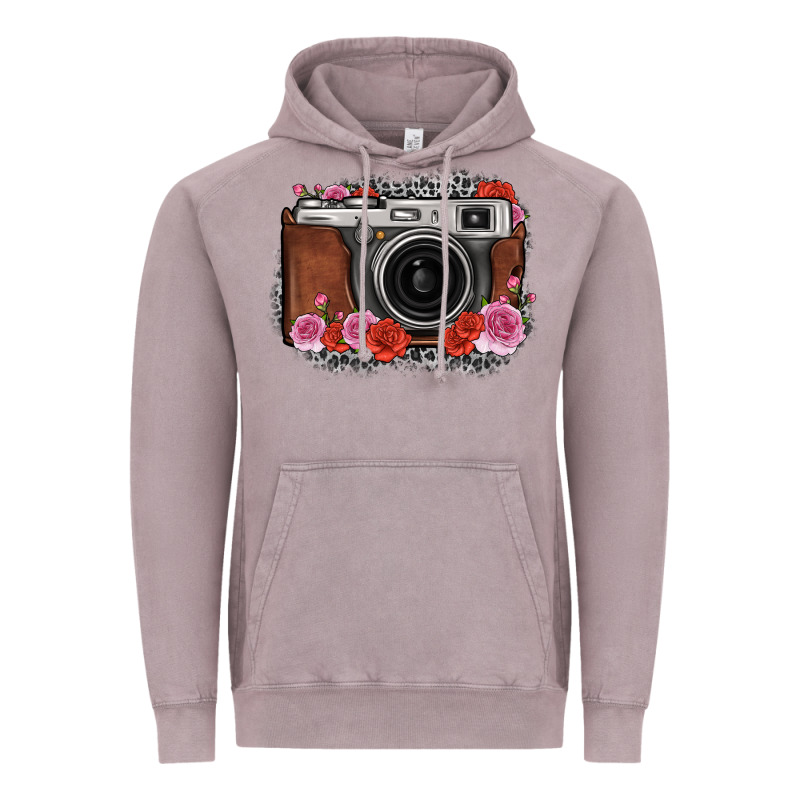 Rose Grey Leopard Vintage Camera Vintage Hoodie by FaDigitalArtStudio | Teevron