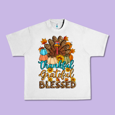 Thankful Grateful Blessed Turkey Urban Heavy Tee Designed By Artiststas