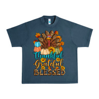 Midnight Navy thankful grateful blessed turkey Urban Heavy Tee - Artiststas