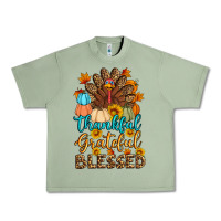 Oil Green thankful grateful blessed turkey Urban Heavy Tee - Artiststas