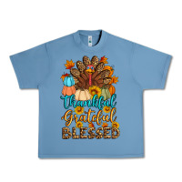 Pebble Blue thankful grateful blessed turkey Urban Heavy Tee - Artiststas