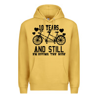 Antique Gold 10 Years And Still Enjoying The Ride Premium Hoodie - Bettercallsaul