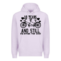 Lilac 10 Years And Still Enjoying The Ride Premium Hoodie - Bettercallsaul