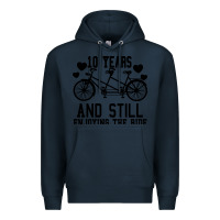 Navy 10 Years And Still Enjoying The Ride Premium Hoodie - Bettercallsaul