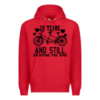 Red 10 Years And Still Enjoying The Ride Premium Hoodie - Bettercallsaul