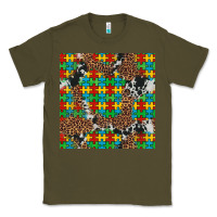 Army Green western autism seamless pattern Classic Tee - Artiststas