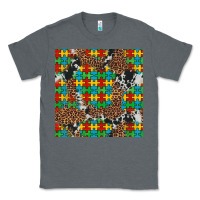 Charcoal Heather western autism seamless pattern Classic Tee - Artiststas
