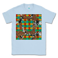 Dusty Blue western autism seamless pattern Classic Tee - Artiststas