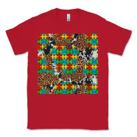 Red western autism seamless pattern Classic Tee - Artiststas