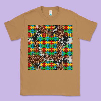 Western Autism Seamless Pattern Classic Tee Designed By Artiststas