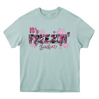 Arona It's Freezin Season Pink Christmas Heavy Core Tee - RanaPortraitStore