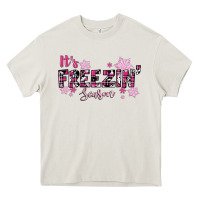 It's Freezin Season Pink Christmas Heavy Core Tee | Teevron