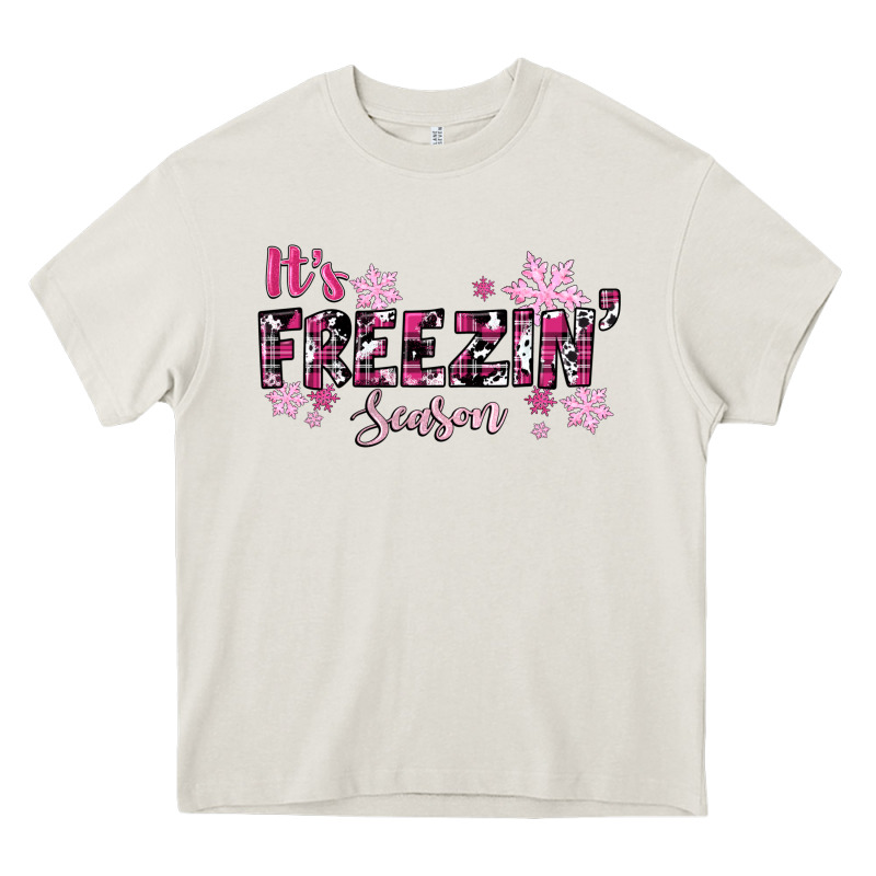 It's Freezin Season Pink Christmas Heavy Core Tee by RanaPortraitStore | Teevron
