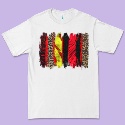 Softball Brushstroke Premium Tee Designed By Zillion Design Studio