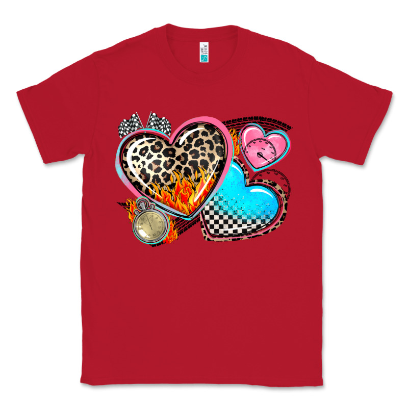 Western Leopard  Racing  Hearts Classic Tee by AdoDesignShop | Teevron