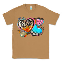 Toasted Coconut western leopard  racing  hearts Classic Tee - AdoDesignShop