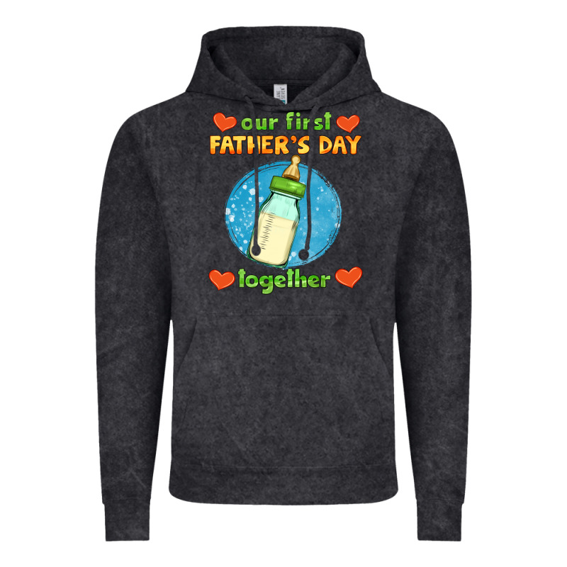 Our First Father's Day Together And Baby Bottle Vintage Hoodie by HRA Design Shop | Teevron