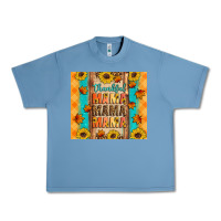 Pebble Blue Thankful mama mama mama Urban Heavy Tee - Artiststas