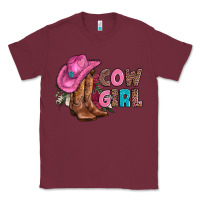 Burgundy valentine day boots hat and roses Classic Tee - AdoDesignShop