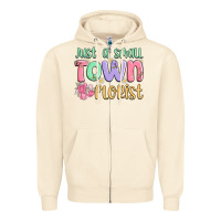 Sandshell just a small town florist Zipper Hoodie - MaliasSmallBusiness