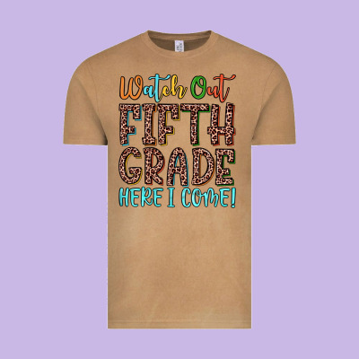 Watch Out Fifth Grade Here I Come! Vintage Tee Designed By Jahusdesignshop