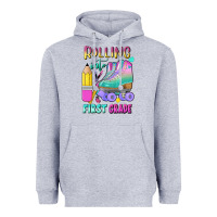 Heather Grey rolling into first grade Heavyweight Hoodie - BundleAndBundleShop