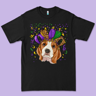 Premium Tee Mardi gras beagle