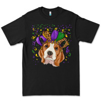 Black Mardi gras beagle Premium Tee - RanaPortraitStore