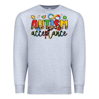 Heather Grey autism acceptance Premium Sweatshirt - LillyAllenDesigns