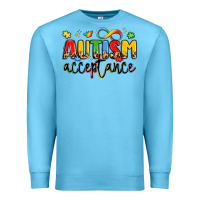 Ocean Blue autism acceptance Premium Sweatshirt - LillyAllenDesigns