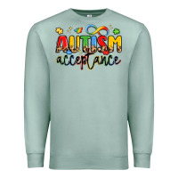 Seafoam autism acceptance Premium Sweatshirt - LillyAllenDesigns