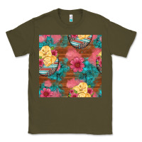 Army Green hatched egg easter chicks seamless pattern Classic Tee - Artiststas