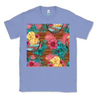 Colony Blue hatched egg easter chicks seamless pattern Classic Tee - Artiststas