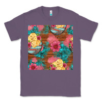 Lavender hatched egg easter chicks seamless pattern Classic Tee - Artiststas