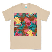 Mushroom hatched egg easter chicks seamless pattern Classic Tee - Artiststas