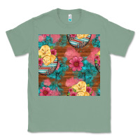 Sage hatched egg easter chicks seamless pattern Classic Tee - Artiststas