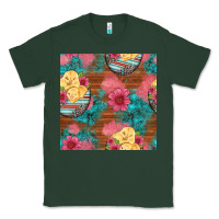 Sports Green hatched egg easter chicks seamless pattern Classic Tee - Artiststas