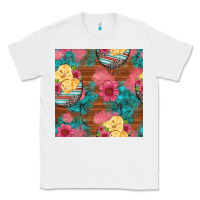 White hatched egg easter chicks seamless pattern Classic Tee - Artiststas