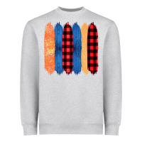 Heather Grey Western Farm Life Pattern Brush Stroke Heavyweight Sweatshirt - Bettercallsaul