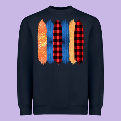 Western Farm Life Pattern Brush Stroke Heavyweight Sweatshirt Designed By Bettercallsaul