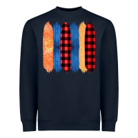 Navy Western Farm Life Pattern Brush Stroke Heavyweight Sweatshirt - Bettercallsaul