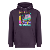 Plum rolling into preschool Heavyweight Hoodie - BundleAndBundleShop