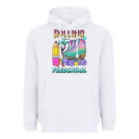White rolling into preschool Heavyweight Hoodie - BundleAndBundleShop