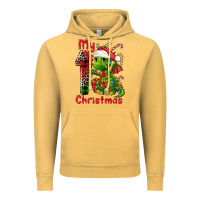 Vintage Mustard my first christmas dragon Vintage Hoodie - FaDigitalArtStudio