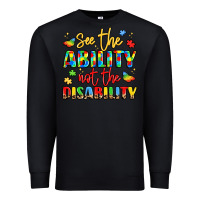 Black see the ability not the disability Premium Sweatshirt - LillyAllenDesigns