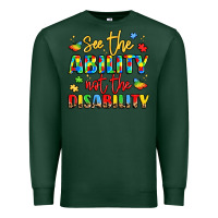 Sports Green see the ability not the disability Premium Sweatshirt - LillyAllenDesigns