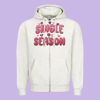 Single Season Zipper Hoodie Designed By Maliassmallbusiness