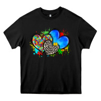 Black autism hearts Heavy Core Tee - Zillion Design Studio