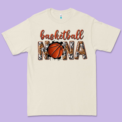 Premium Tee basketball nana with leopard